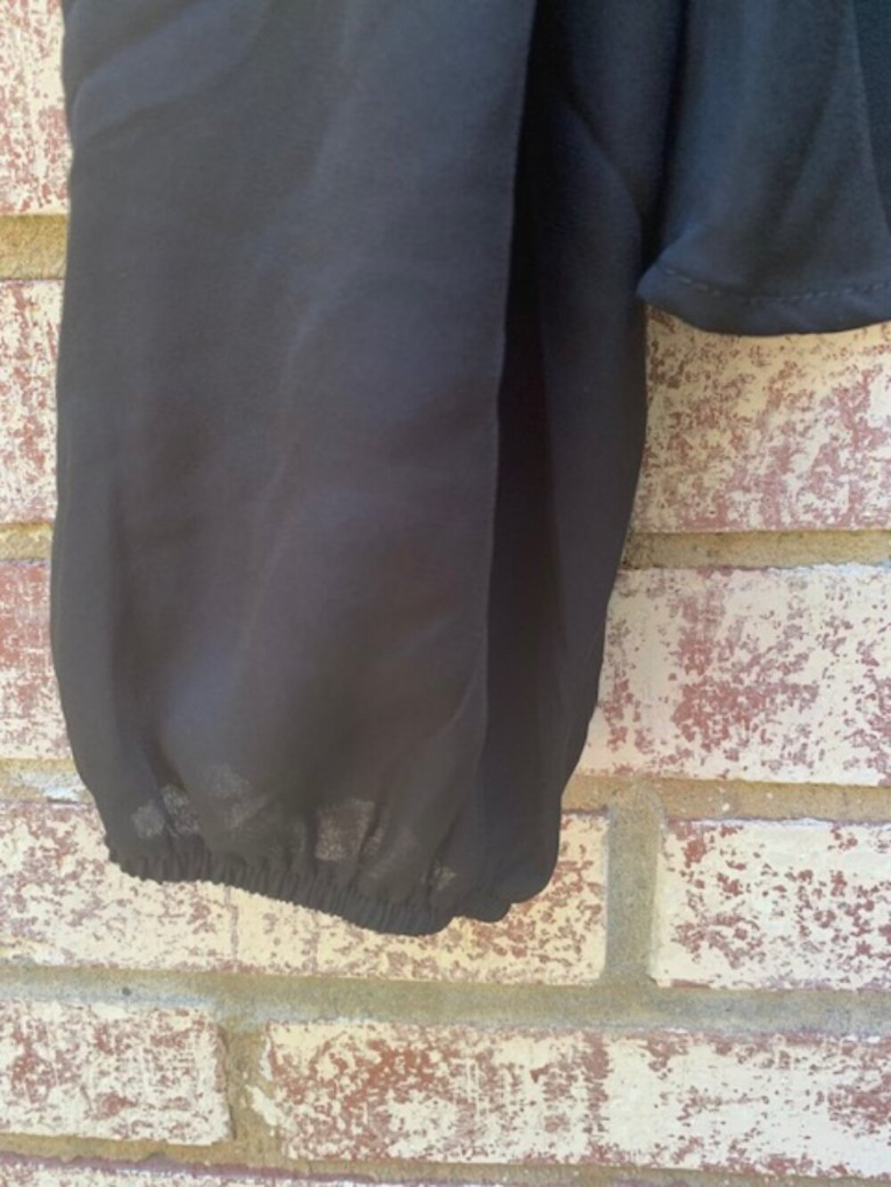NWT Shinestar Adorable Black Lace Sheer Blouse Top - Picture 4 of 10